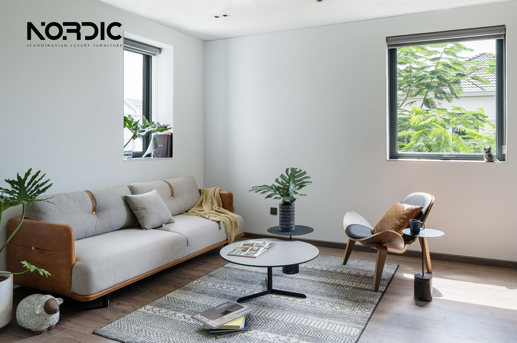 Phong cách thiết kế nội thất Scandinavian được Nordic lấy cảm hứng vào để thiết kế & sản xuất sản phẩm của mình. Trong căn hộ này, khashc hàng đã tin tưởng và lựa chọn sofa Semina - Best Seller của Nordic