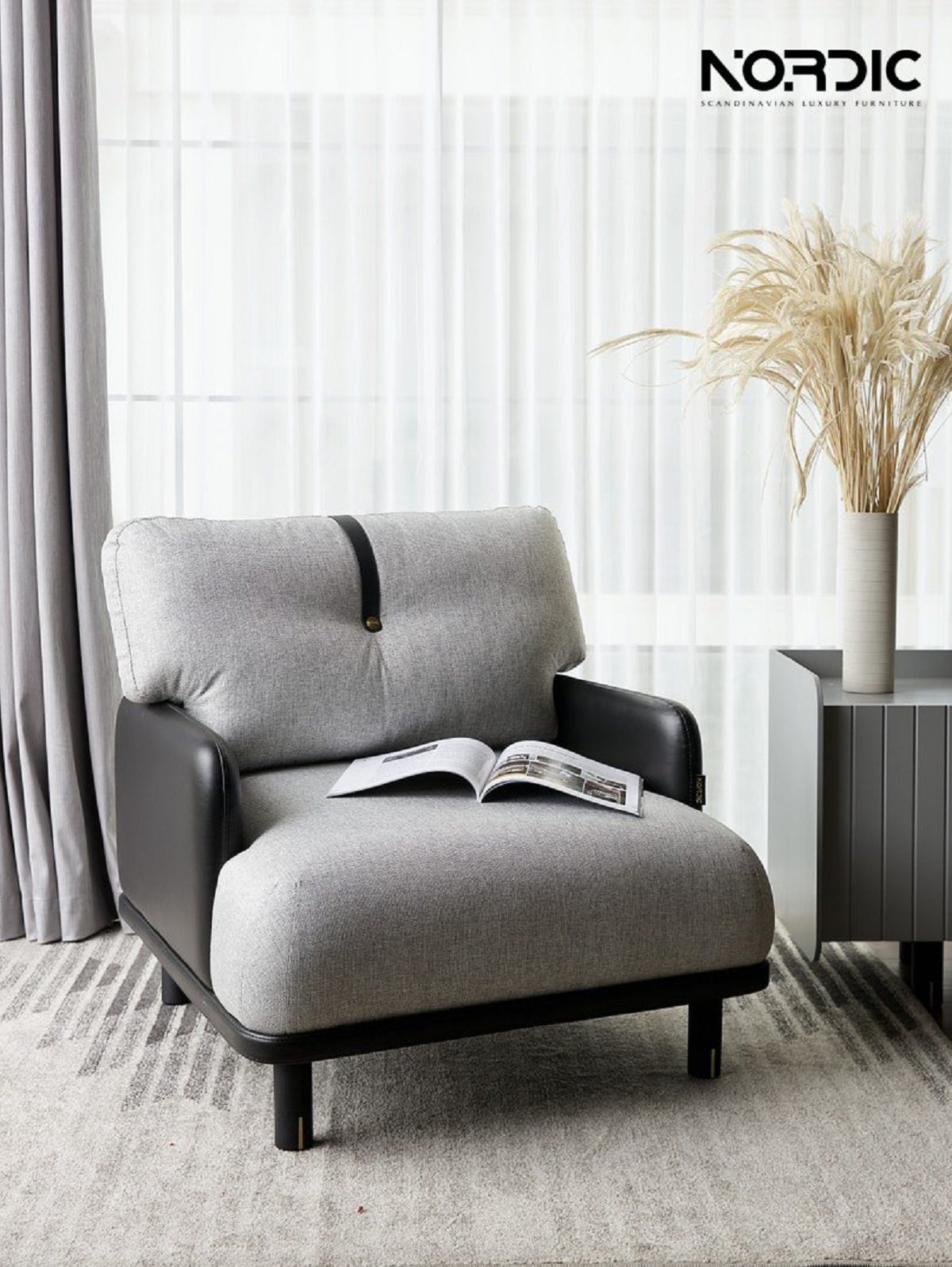Sofa đơn SEMIC – mảnh ghép sẽ cùng sofa I SEMINA, sofa L HAMI Sofa L HAMI tạo nên một phòng khách sang trọng, thanh lịch mà vẫn mềm mại, đơn giản, tiện dụng