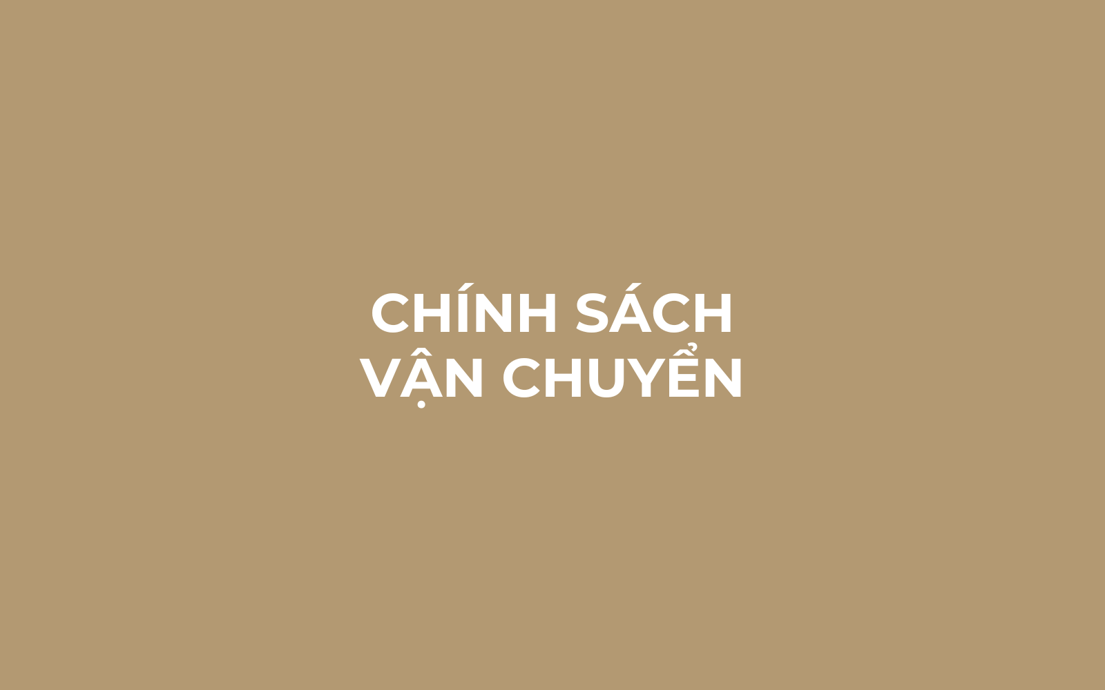 Chính sách vận chuyển