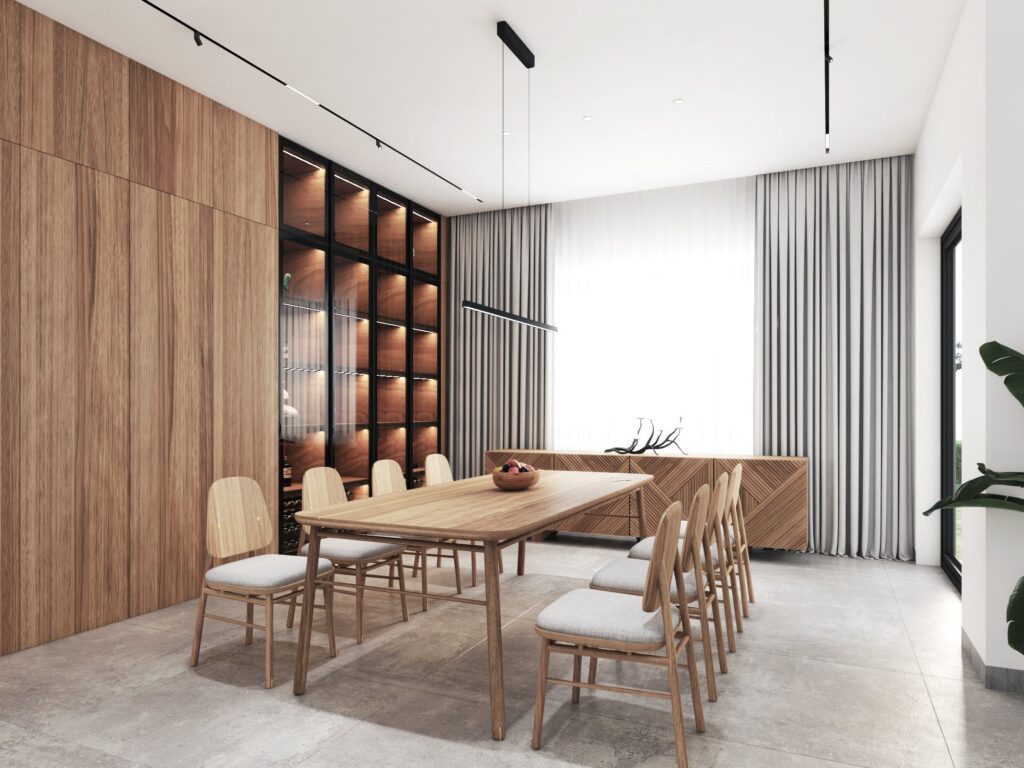 Với chiều dài 2m, bàn Terra cho phép bố trí 3 ghế mỗi bên, tổng cộng từ 4 đến 6 người ngồi thoải mái, thậm chí 7 người nếu thêm 1 đầu bàn