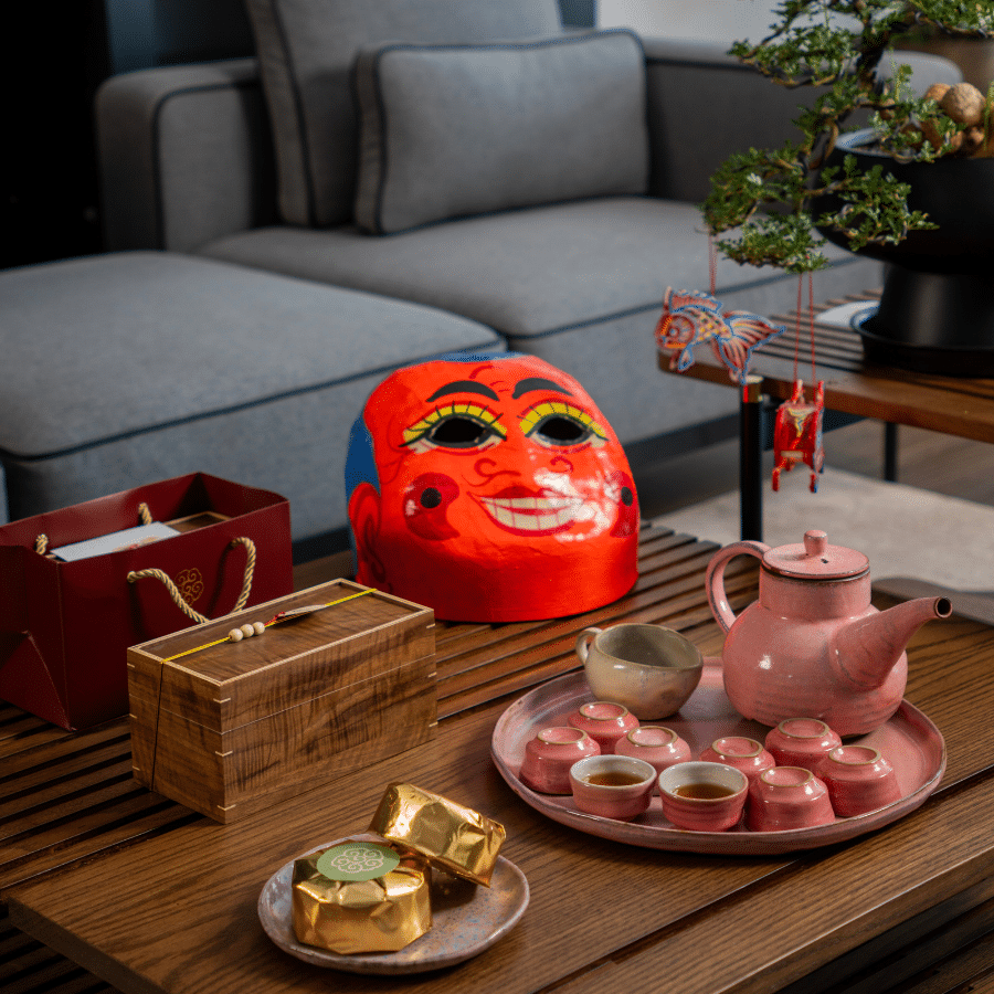 Mỗi góc nhỏ được chăm chút, kể câu chuyện về một Tết Đoàn Viên ấm áp và thanh lịch kiểu Bắc Âu.
