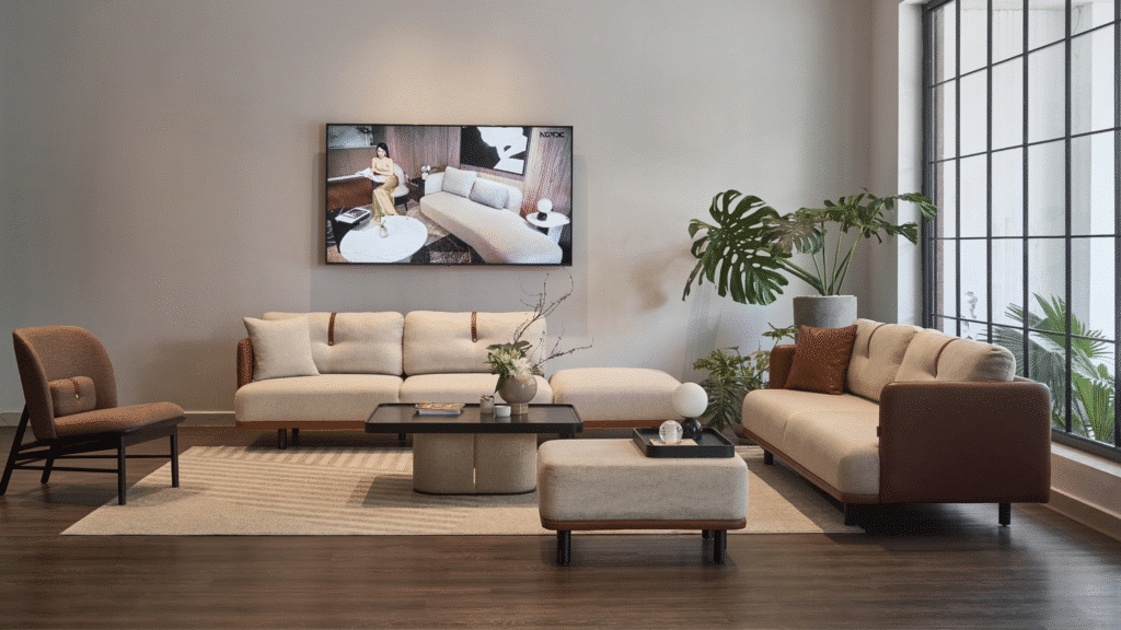 Sofa công thái học giúp duy trì tư thế chuẩn và bảo vệ sức khỏe cột sống