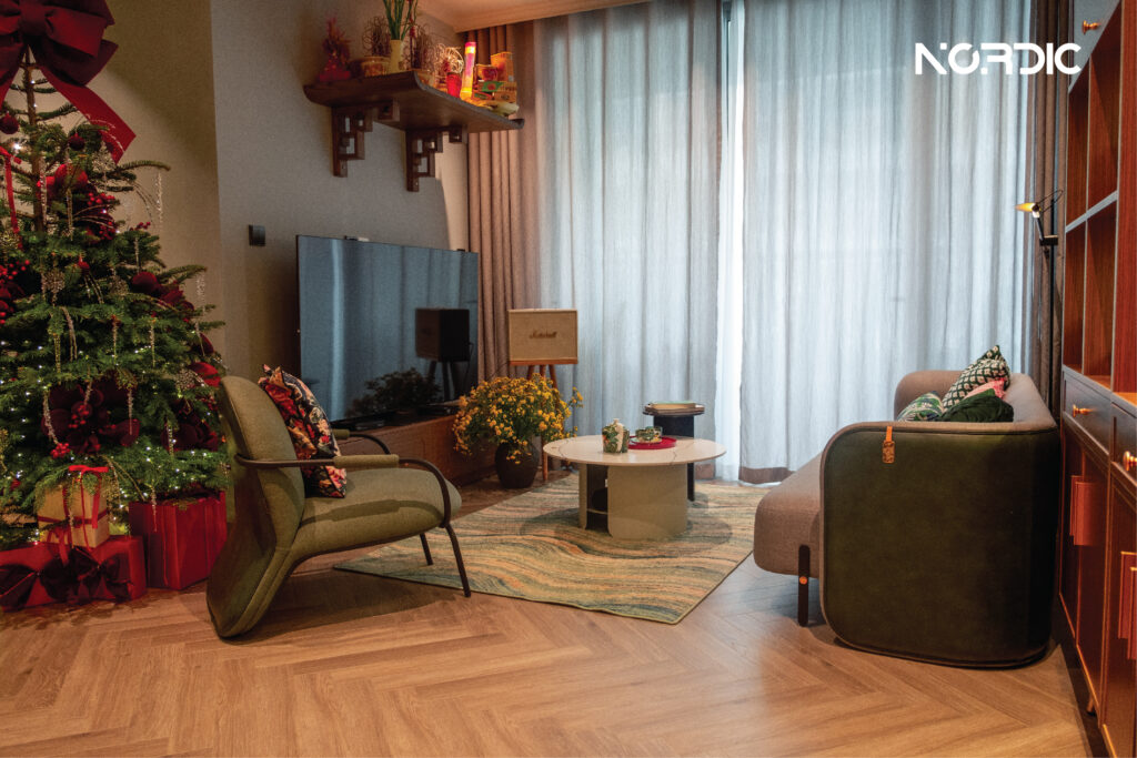 Không gian Giáng sinh trong căn hộ Vinhomes Gardenia