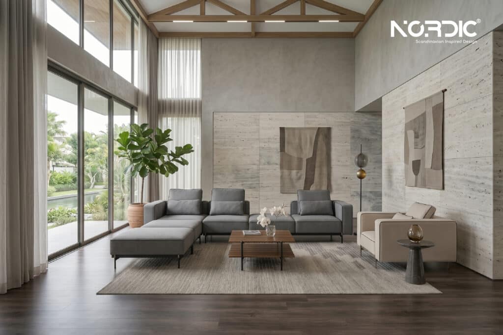  Sofa màu xám: tạo điểm nhấn bằng sắc độ sáng