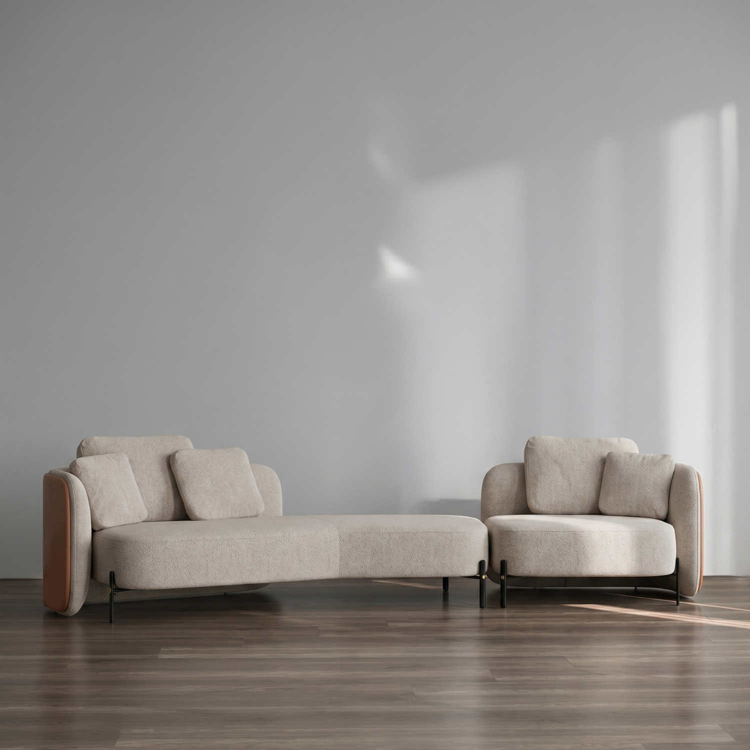 Sofa vải chữ I Flot Lounge 4S